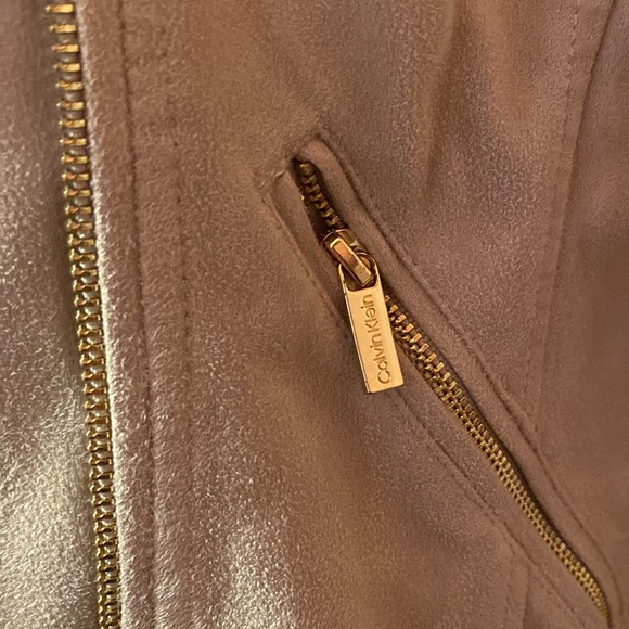 Calvin Klein | Faux Suede Motorcycle Jacket Size Mediun - Picture 3 of 5
